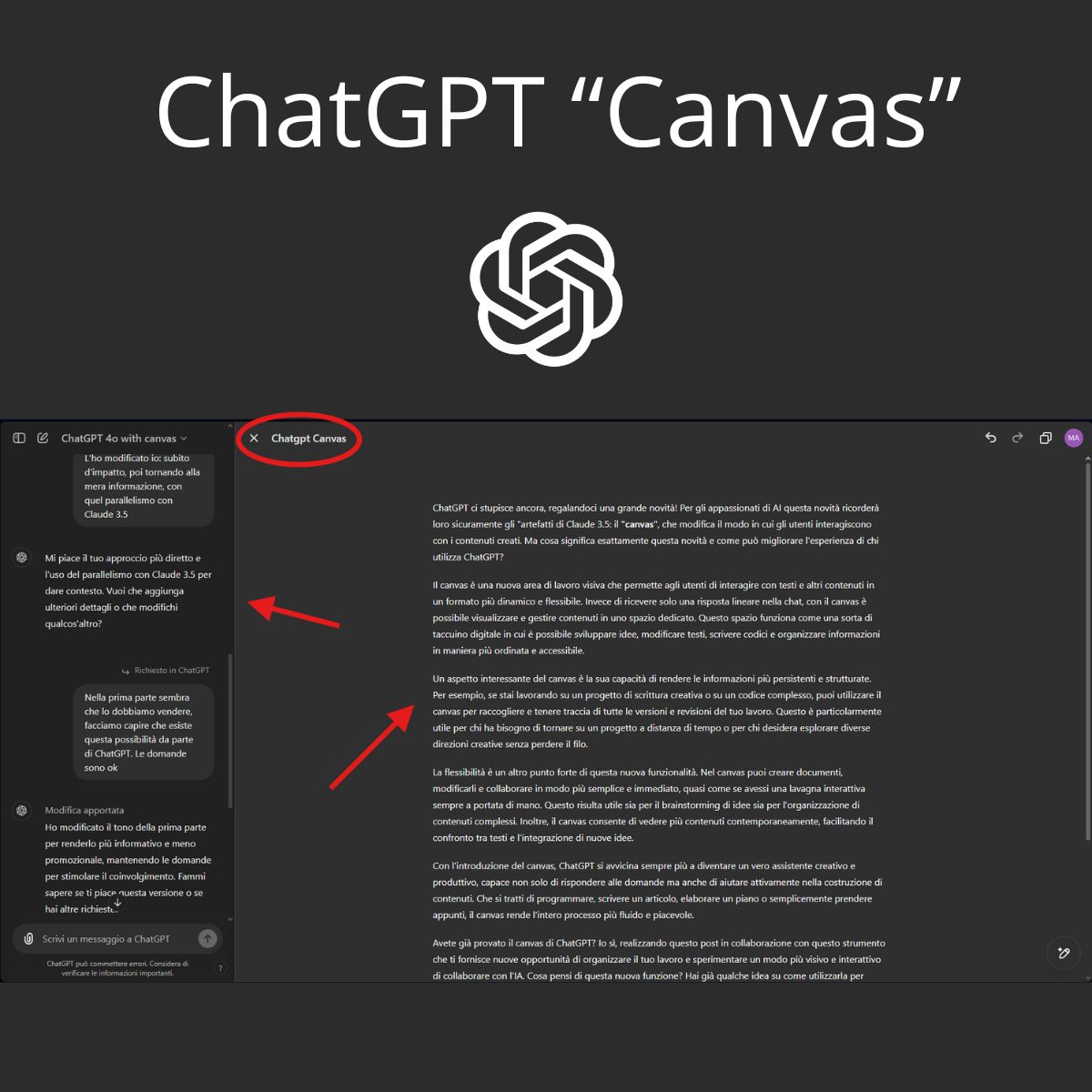 ChatGPT lancia il “Canvas”!